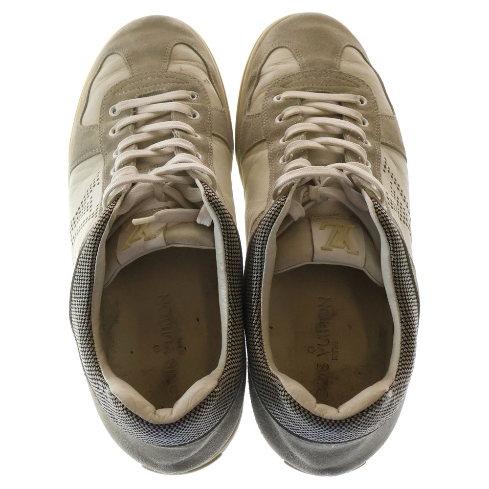 LOUIS VUITTON(ルイヴィトン) ジャーマントレーナー パンチングロゴ レザーローカットスニーカー ホワイト