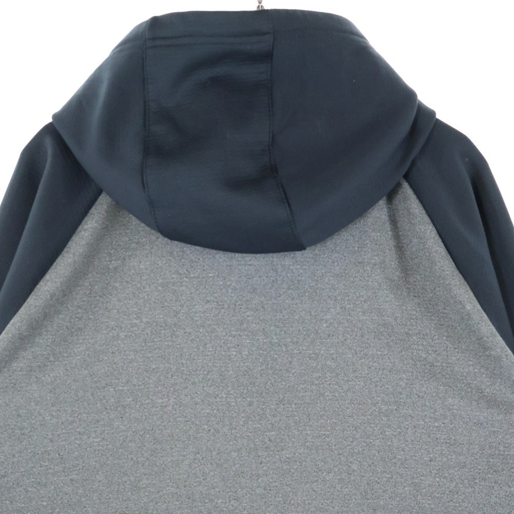 NO BRAND(ノーブランド) le coq sportif フロントプリント フーデットスウェットジャケット ジップアップパーカー グレー QB-560443