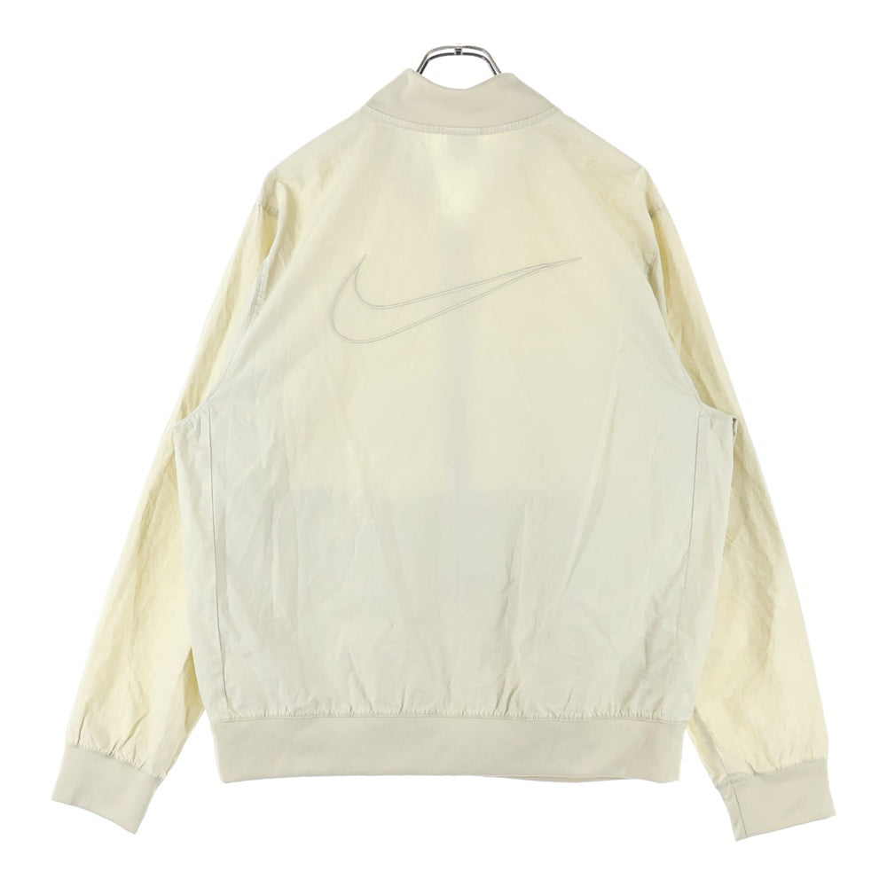 NIKE(ナイキ) NLINED WOVEN BOMBER JACKET スウッシュロゴ刺繍入りナイロンボンバージャケット ベージュ DQ4590-206