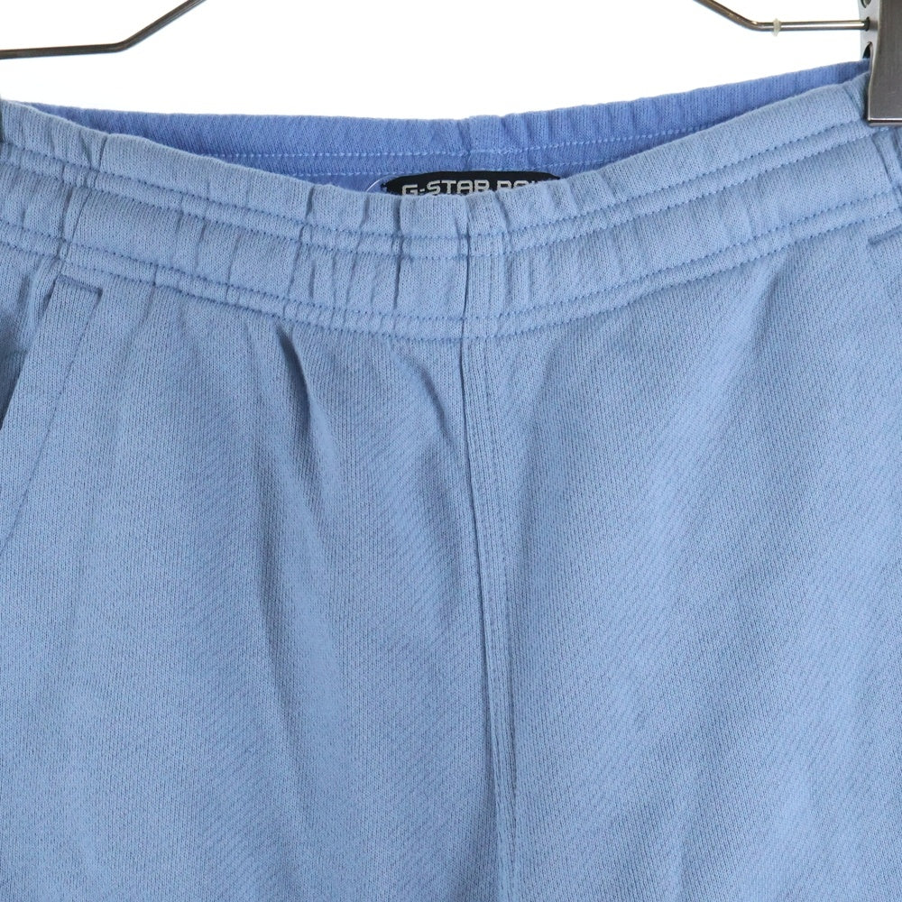 G-STAR RAW(ジースターロウ) TAPE COLOR BLOCK SWEAT SHORTS テープデザインスウェットトレーナーショートパンツ ブルー D22782-C988-D837