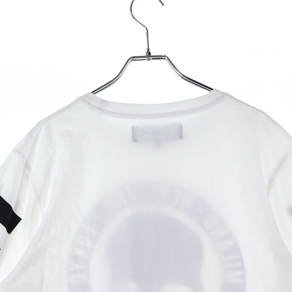 HYDROGEN(ハイドロゲン) フロントプリントクルーネック半袖Tシャツカットソー ホワイト