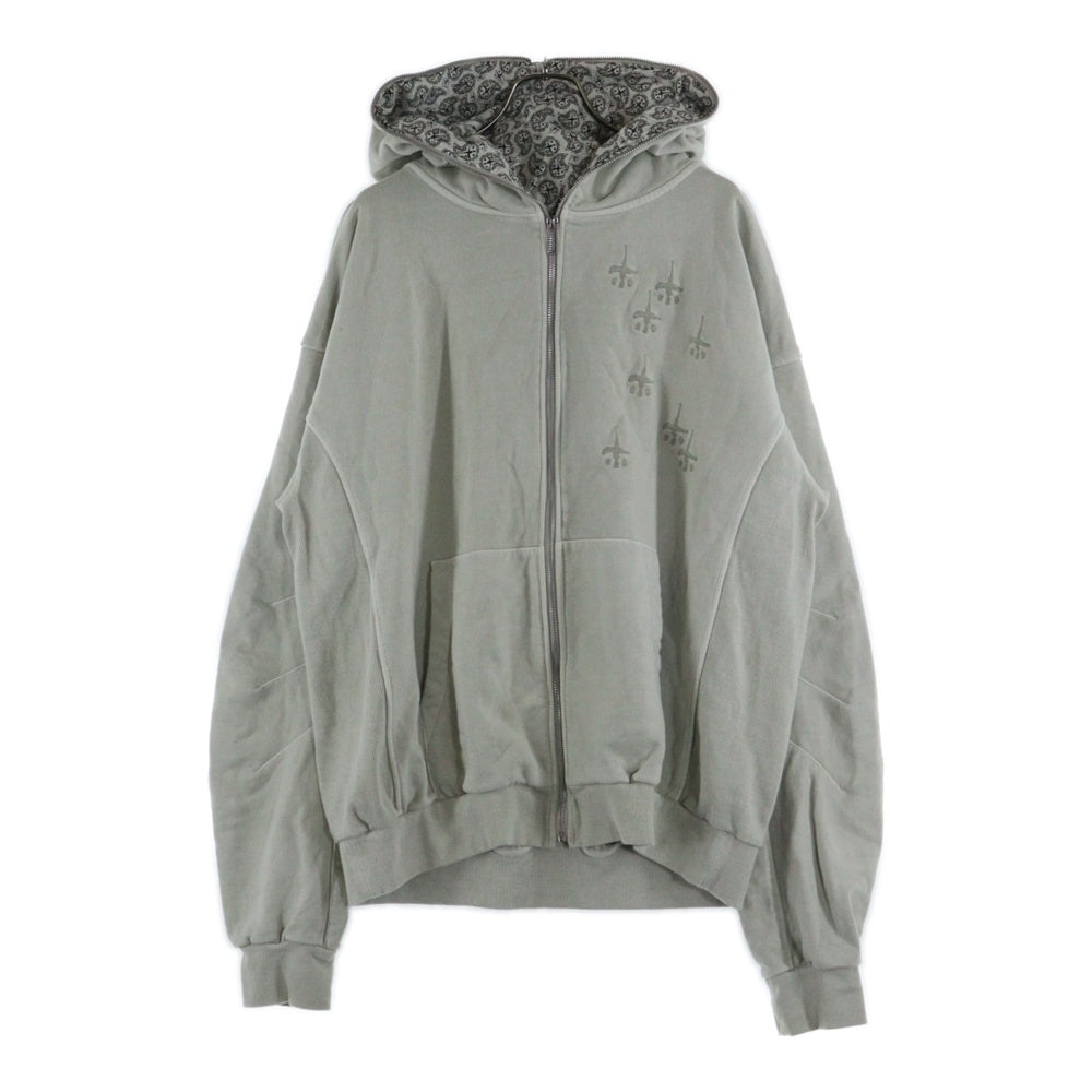 cvtvlist(カタリスト) CTLS usual zip hoodie ユージュアル 刺繍デザイン ジップアップフーディーパーカー アイボリー 2201110301
