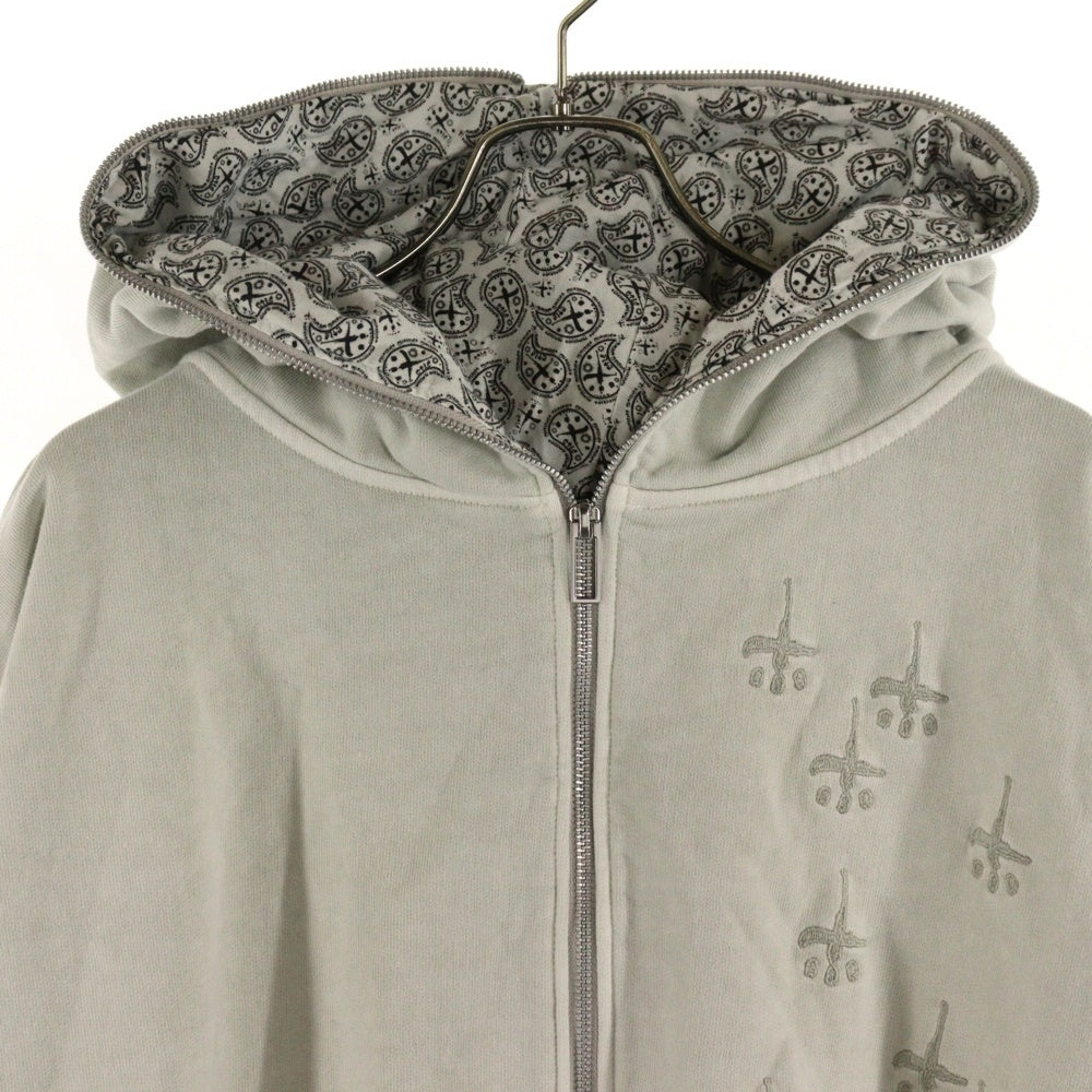 cvtvlist(カタリスト) CTLS usual zip hoodie ユージュアル 刺繍デザイン ジップアップフーディーパーカー アイボリー 2201110301