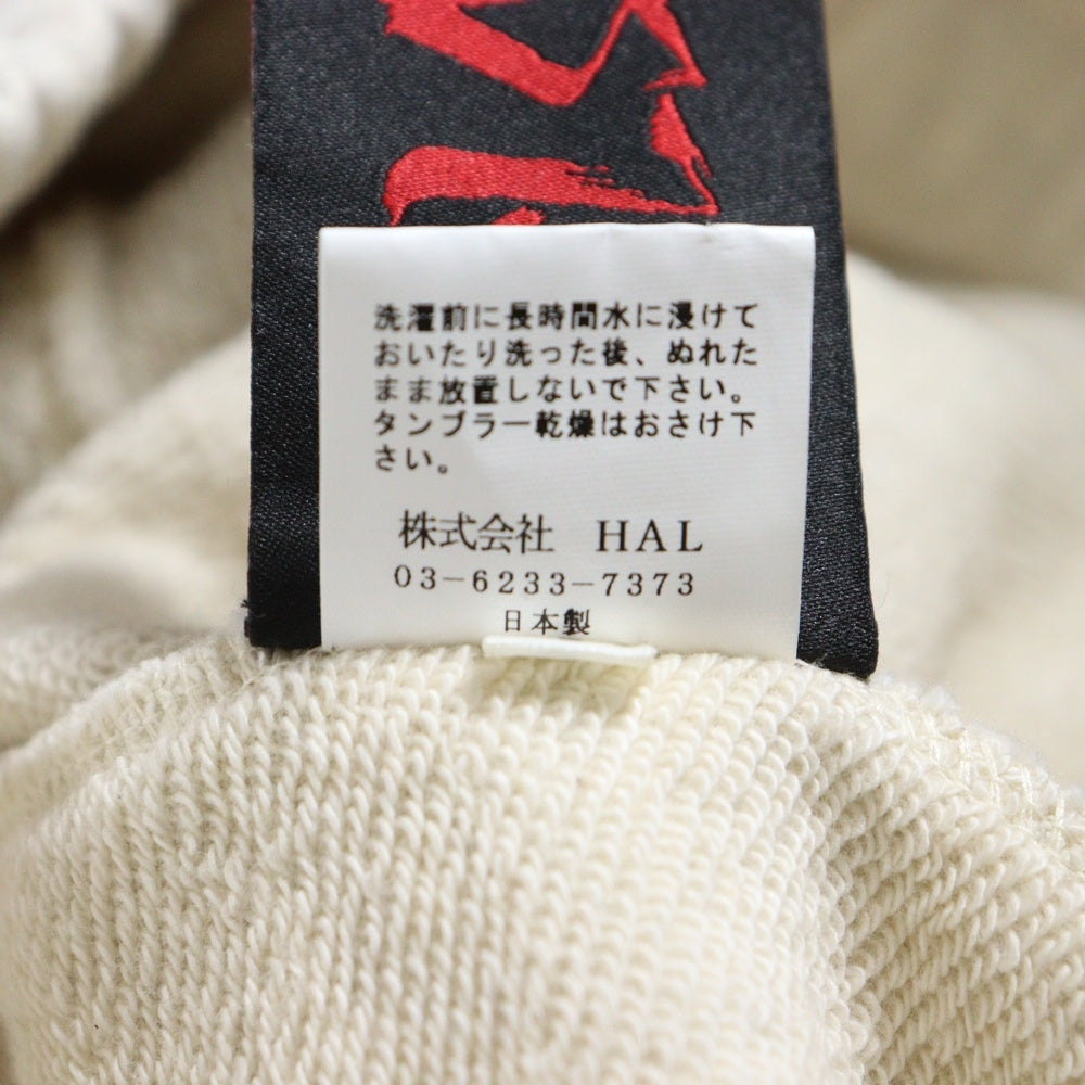 cvtvlist(カタリスト) CTLS ダメージ加工ロゴ刺繍入りスウェットトレーナーパンツ アイボリー