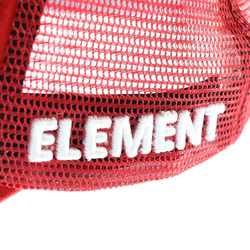 ELEMENT(エレメント) ロゴ刺繍入りメッシュキャップ レッド AI021-932