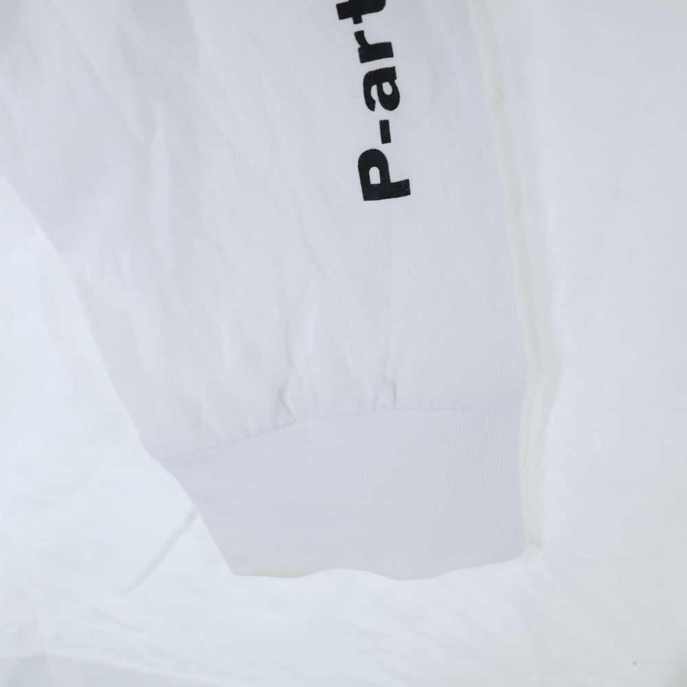 DIESEL(ディーゼル) 両面袖プリントデザインクルーネック長袖Tシャツカットソー ホワイト A02975
