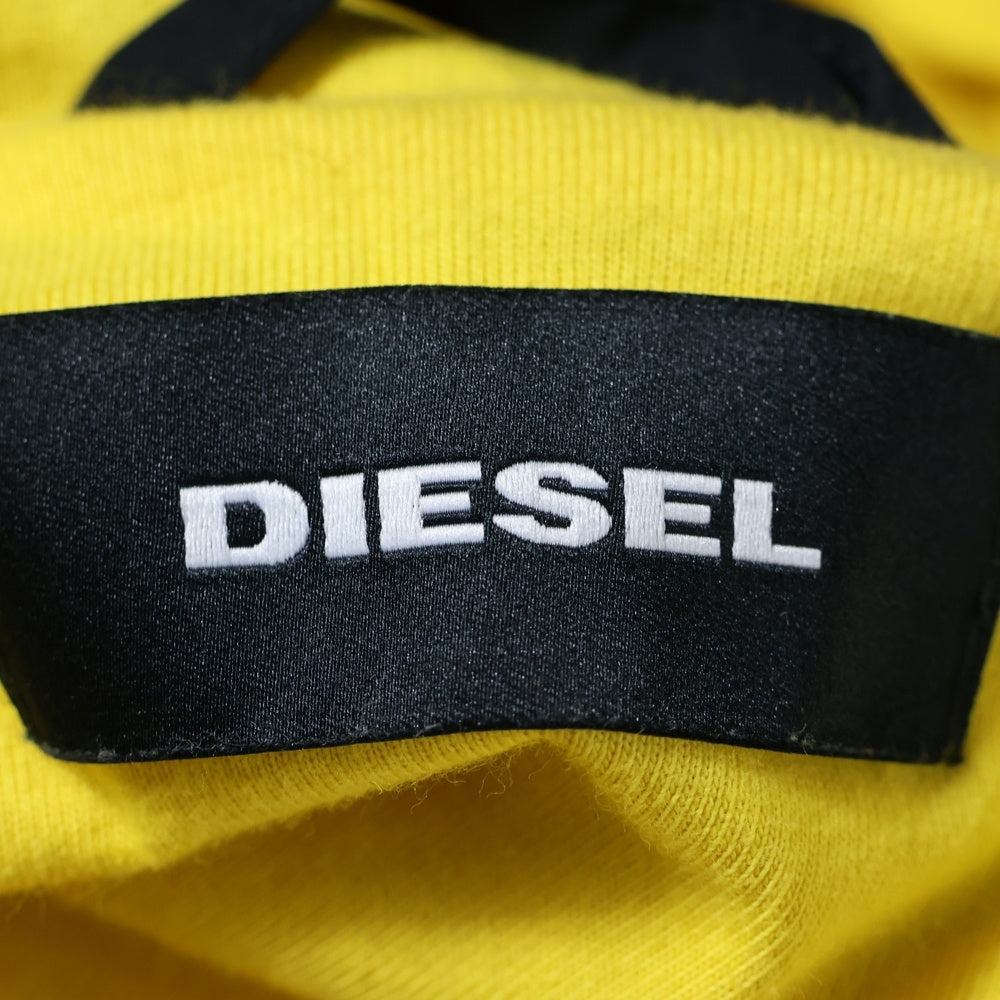 DIESEL(ディーゼル) ロゴプリントナイロンフーディージャケット ブラック