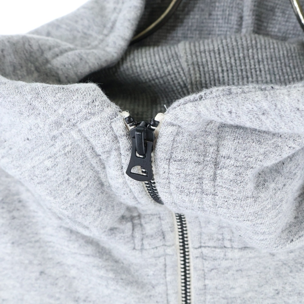 MOMOTARO JEANS(桃太郎ジーンズ) 袖ラインデザイン フルジップパーカー グレー