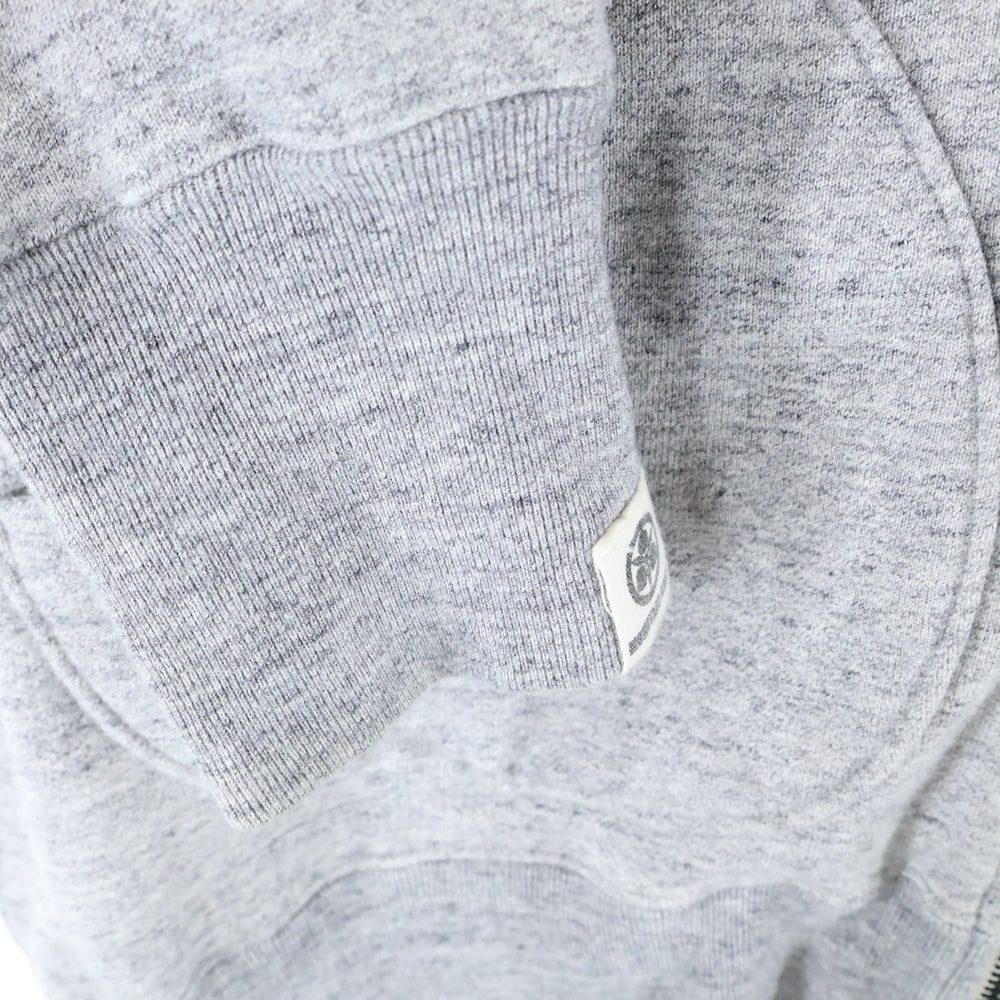 MOMOTARO JEANS(桃太郎ジーンズ) 袖ラインデザイン フルジップパーカー グレー