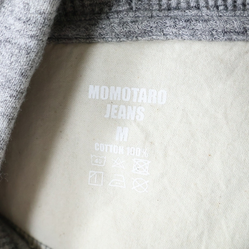 MOMOTARO JEANS(桃太郎ジーンズ) 袖ラインデザイン フルジップパーカー グレー