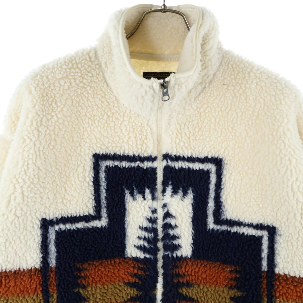 PENDLETON(ペンドルトン) ネイティブ柄ジップアップボアフリースジャケット アイボリー 1475-5010