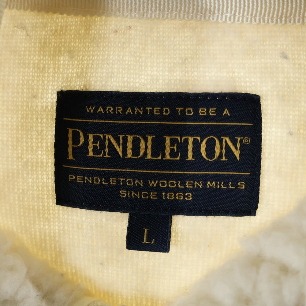 PENDLETON(ペンドルトン) ネイティブ柄ジップアップボアフリースジャケット アイボリー 1475-5010