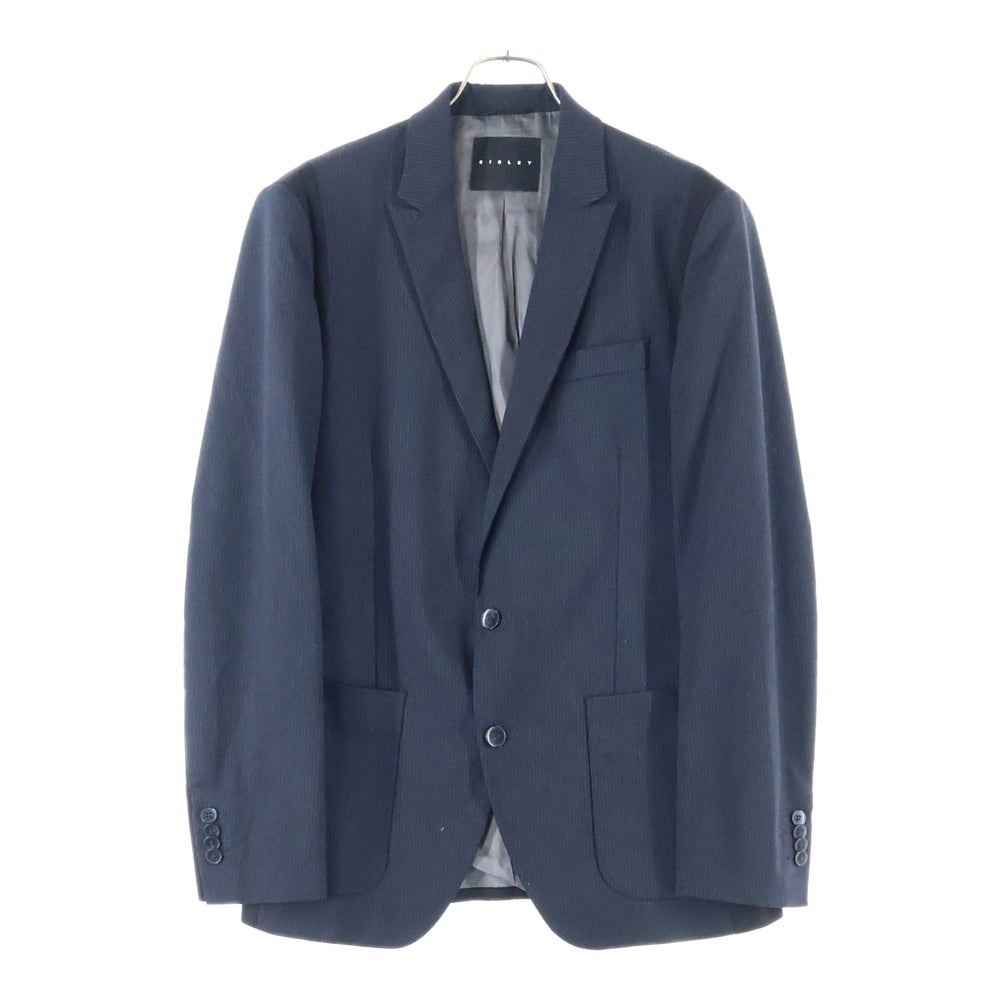 SISLEY(シスレー) ウール切替 テーラードストライプジャケット 