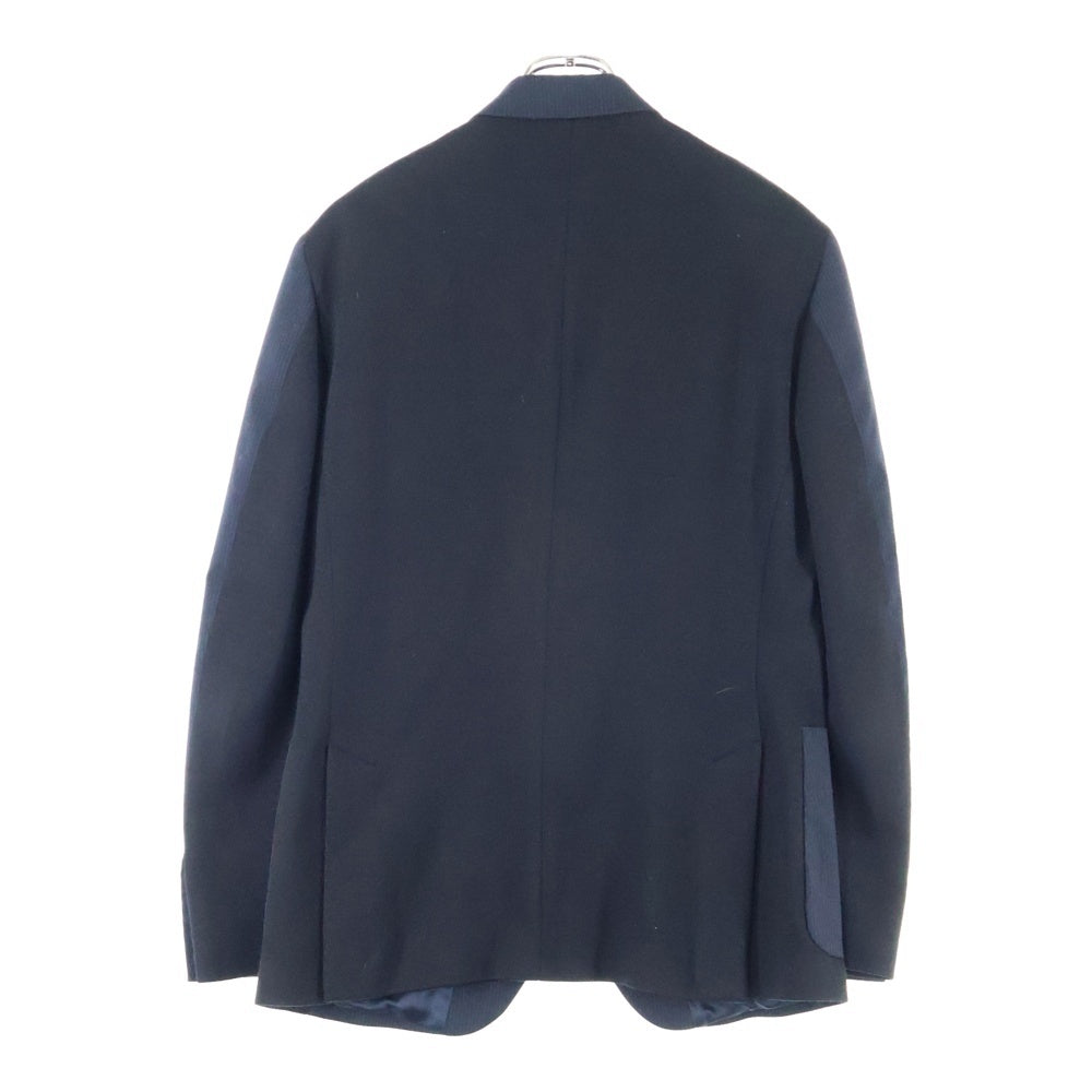 SISLEY(シスレー) ウール切替 テーラードストライプジャケット ネイビー/ブラック