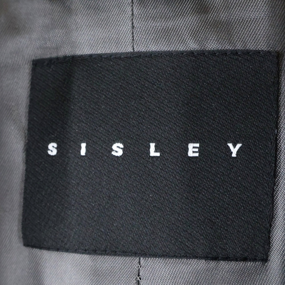 SISLEY(シスレー) ウール切替 テーラードストライプジャケット ネイビー/ブラック