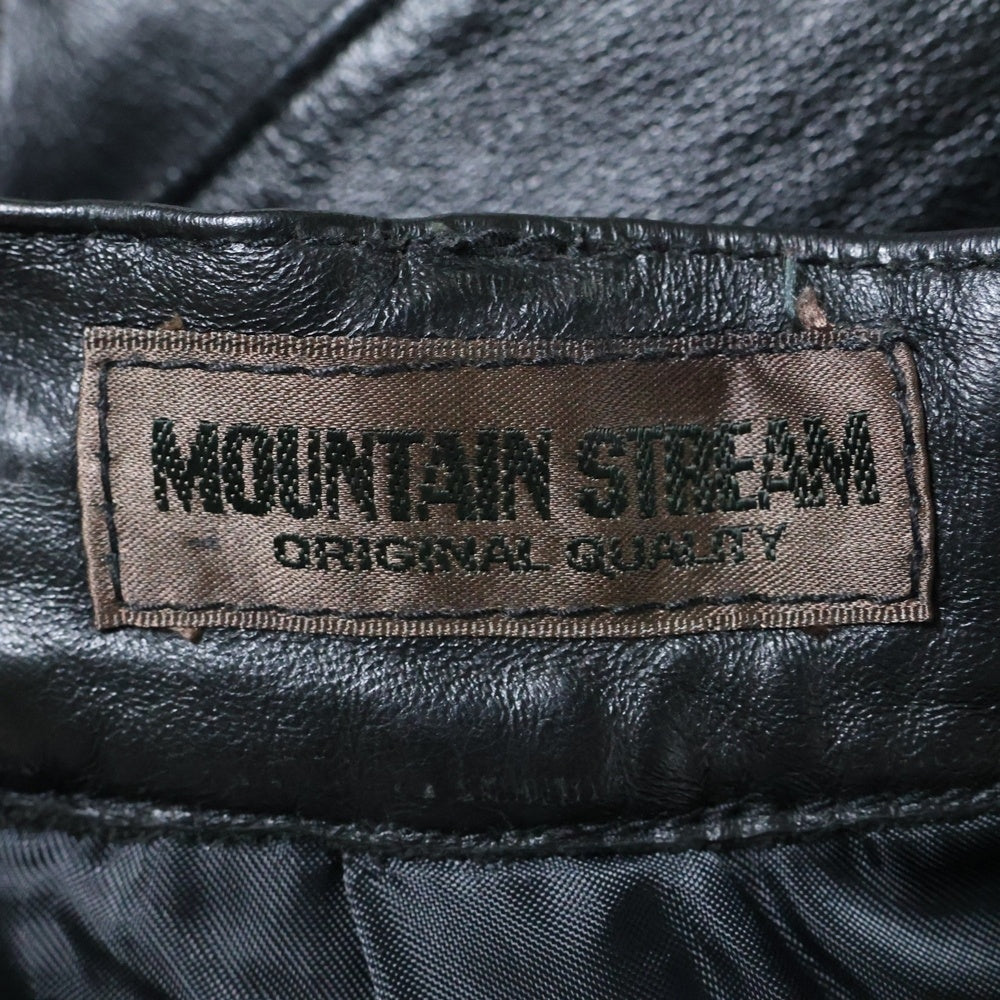 NO BRAND(ノーブランド) MOUNTAIN STREAM 本革レザーパンツ ブラック