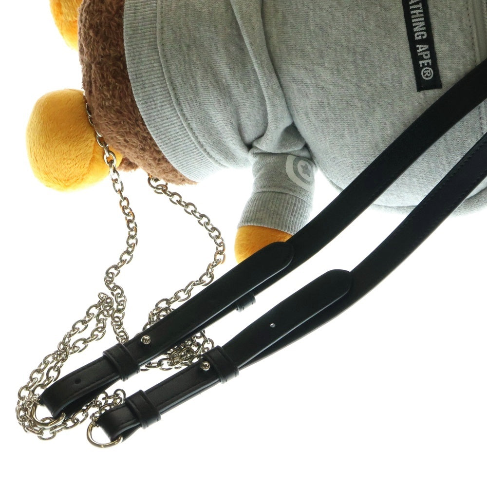 A BATHING APE(アベイシングエイプ) BABY MILO PLUSH DOLL BACKPACK ベイビーマイロ バックパック ブラウン/グレー