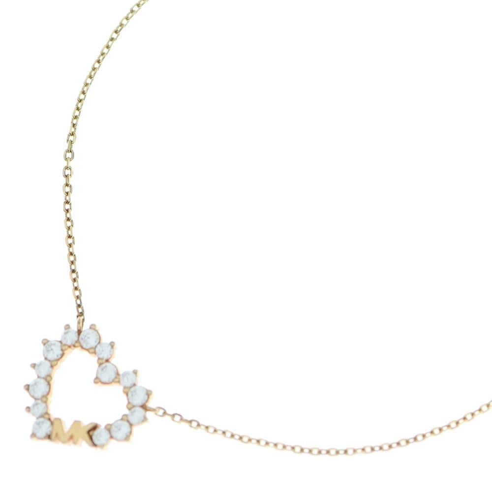 MICHAEL KORS(マイケルコース) ジルコニアハートペンダント チェーンネックレス ゴールド