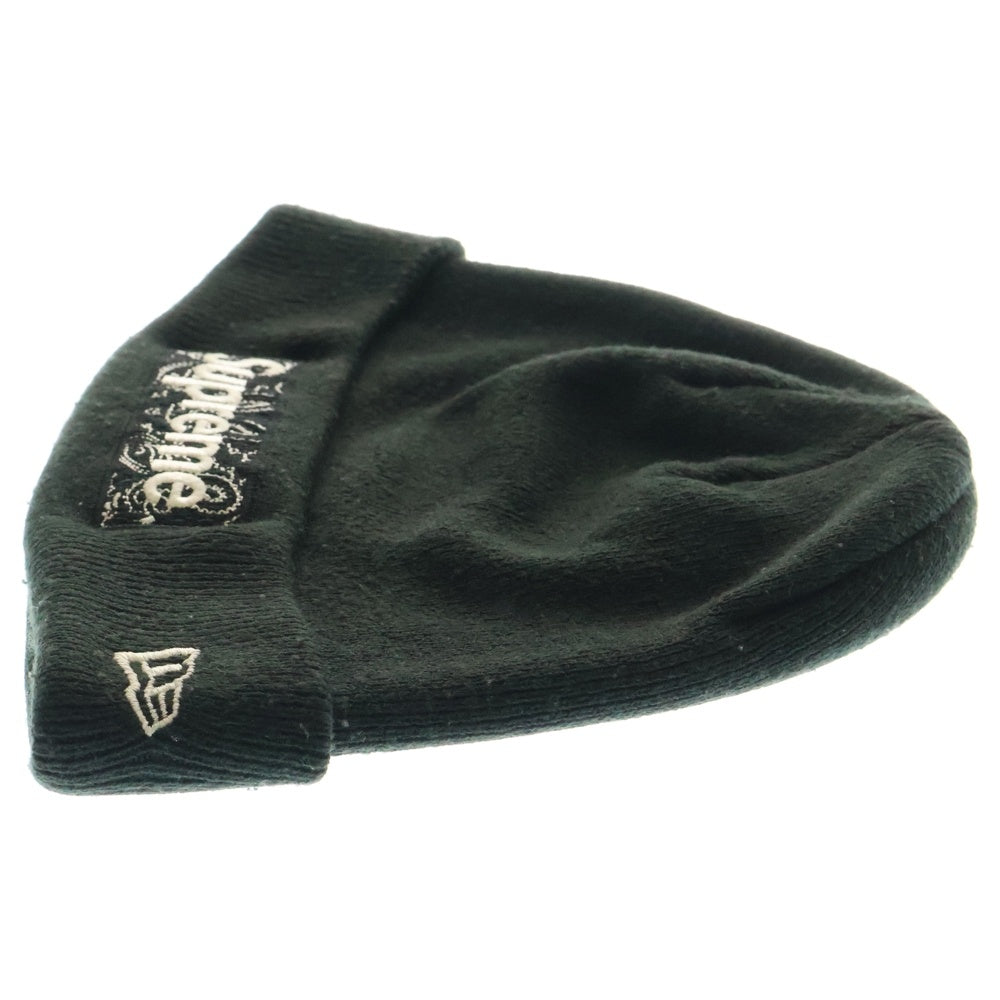 SUPREME(シュプリーム) 19AW×NEWERA Bandana Box Logo Beanie ニューエラ バンダナ ボックスロゴ ビーニー ニットキャップ 帽子 ブラック