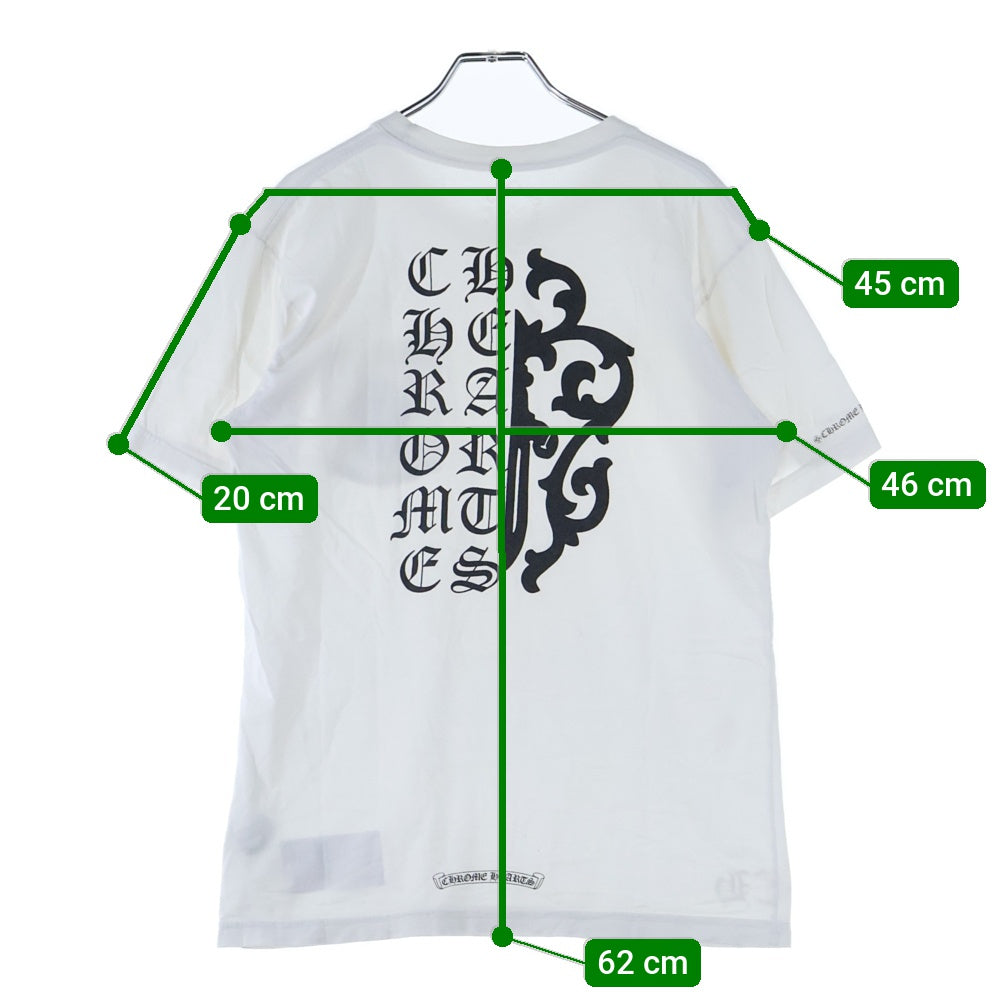 CHROME HEARTS(クロムハーツ) VineDageer Pocket S/S Tee ヴァインダガーロゴプリント 半袖ポケットTシャツ カットソー ホワイト