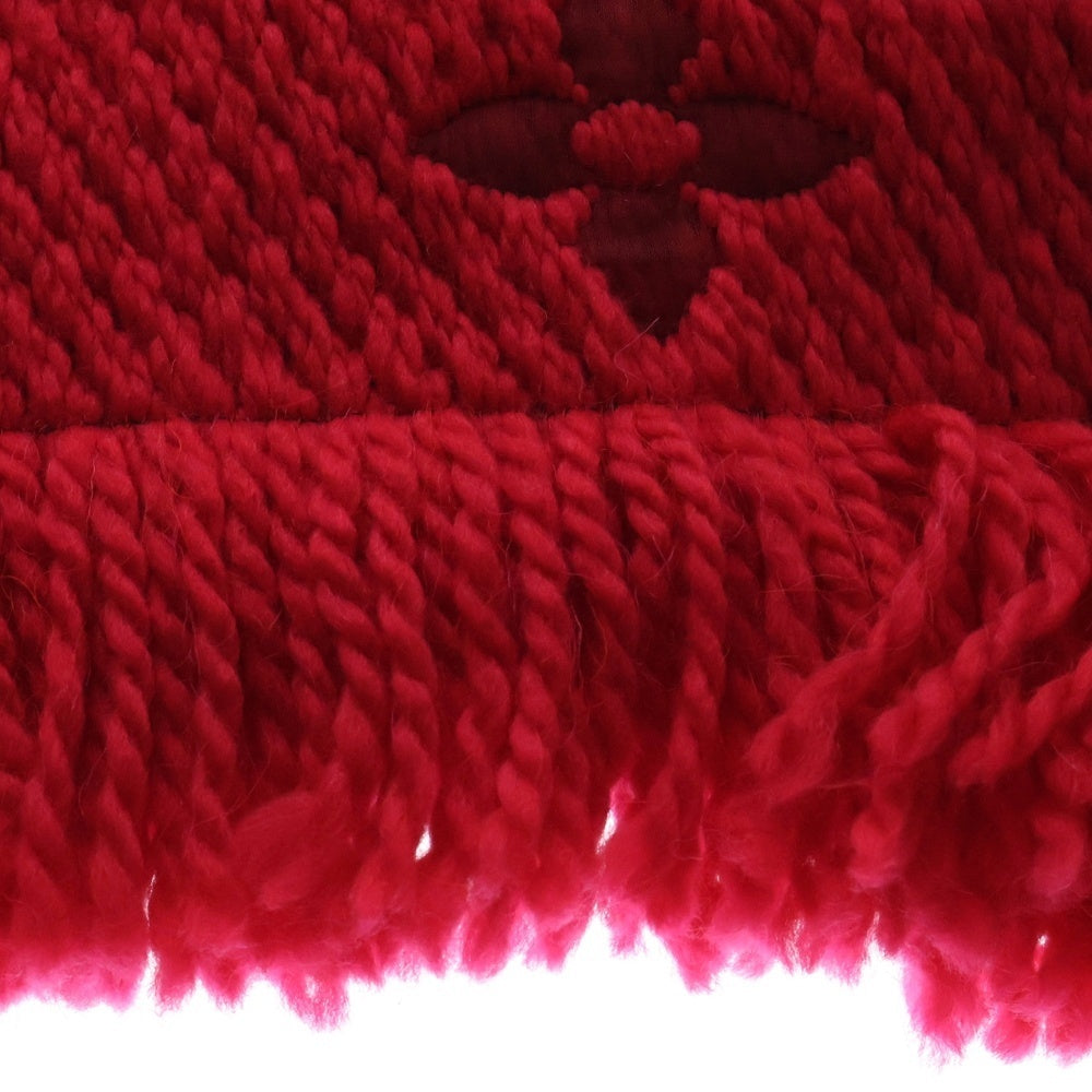 LOUIS VUITTON(ルイヴィトン) エシャルプ ロゴマニア ウールシルク ニットマフラー レッド 413287