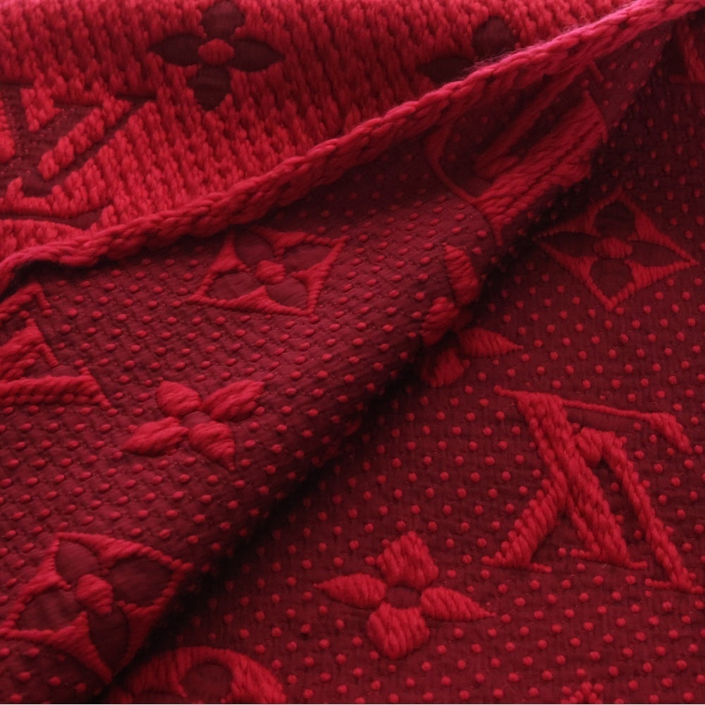 LOUIS VUITTON(ルイヴィトン) エシャルプ ロゴマニア ウールシルク ニットマフラー レッド 413287
