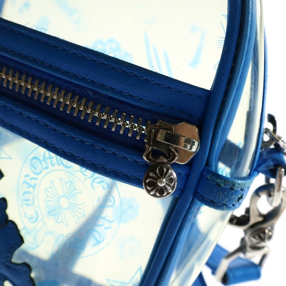 CHROME HEARTS(クロムハーツ) TAKA MINI VINYL タカミニ PVC素材 クロスパッチ クリアビニールショルダーバッグ ブルー