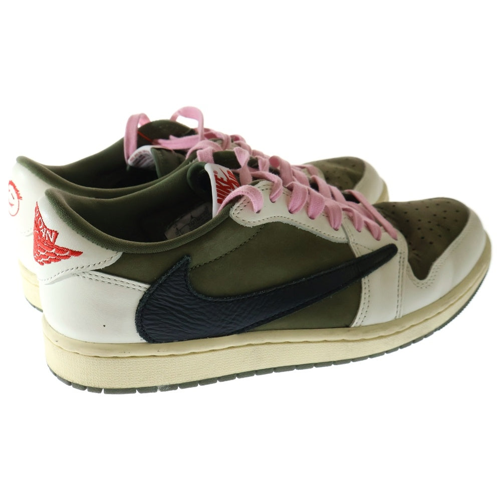 NIKE(ナイキ) ×Travis Scott Air Jordan 1 Low OG SP Reverse Olive トラヴィススコット エアジョーダン1 OG SP リバースオリーブ ローカットスニーカー US8/26cm DM7866-200