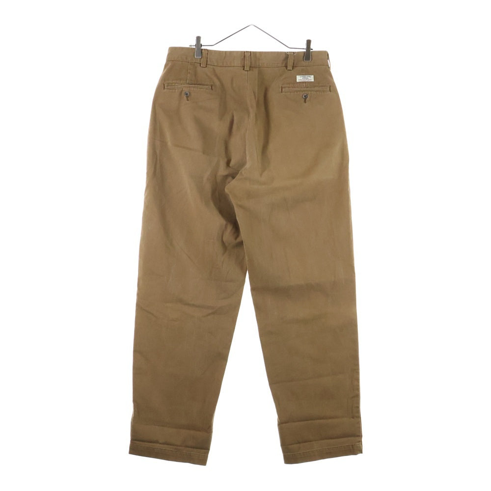 POLO RALPH LAUREN(ポロラルフローレン) 2タックコットンワイドストレートチノパンツ ブラウン