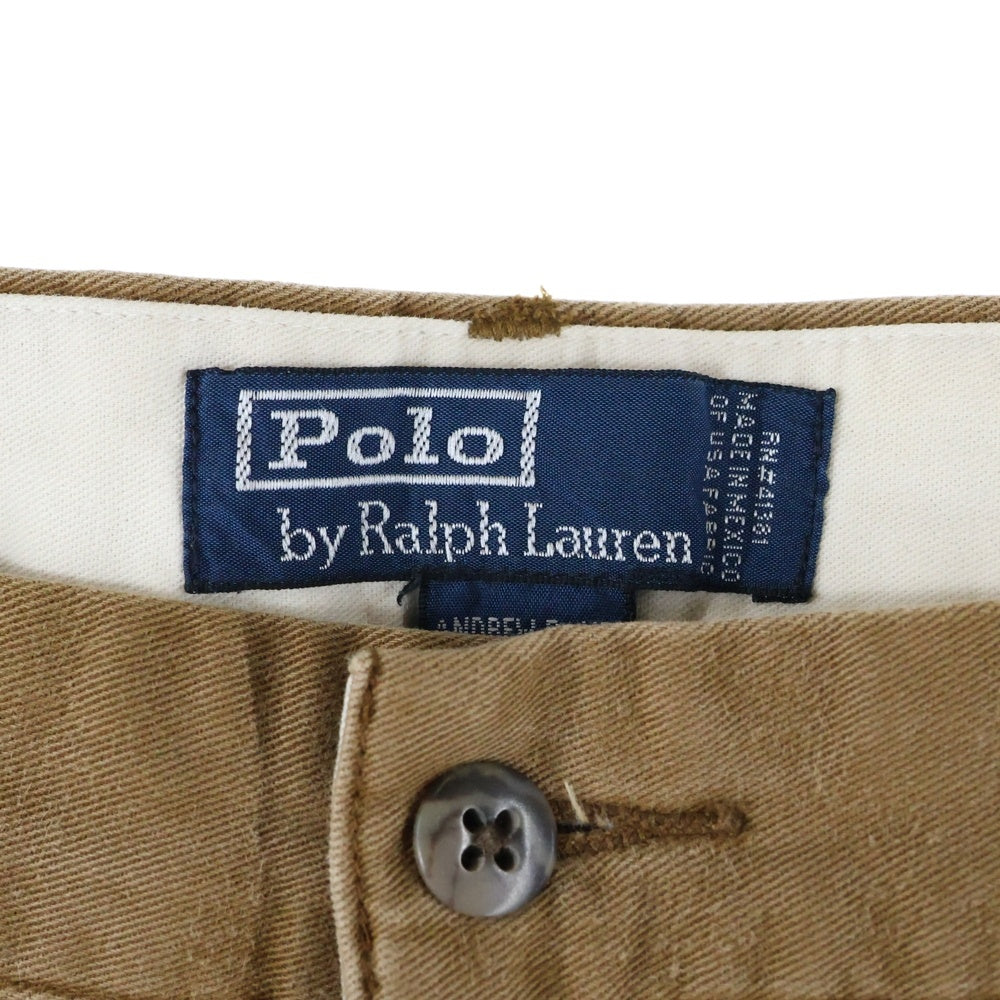POLO RALPH LAUREN(ポロラルフローレン) 2タックコットンワイドストレートチノパンツ ブラウン