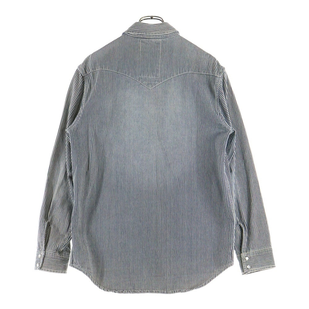 BRANCHWORKS philosophy(ブランチワークスフィロソフィー) BRANCHWORKS philosophy ヒッコリーストライプ長袖シャツ ブルー AB121302M