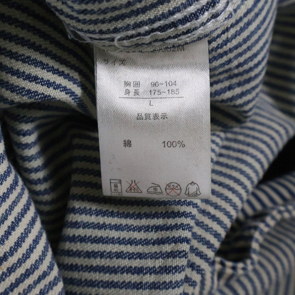 BRANCHWORKS philosophy(ブランチワークスフィロソフィー) BRANCHWORKS philosophy ヒッコリーストライプ長袖シャツ ブルー AB121302M