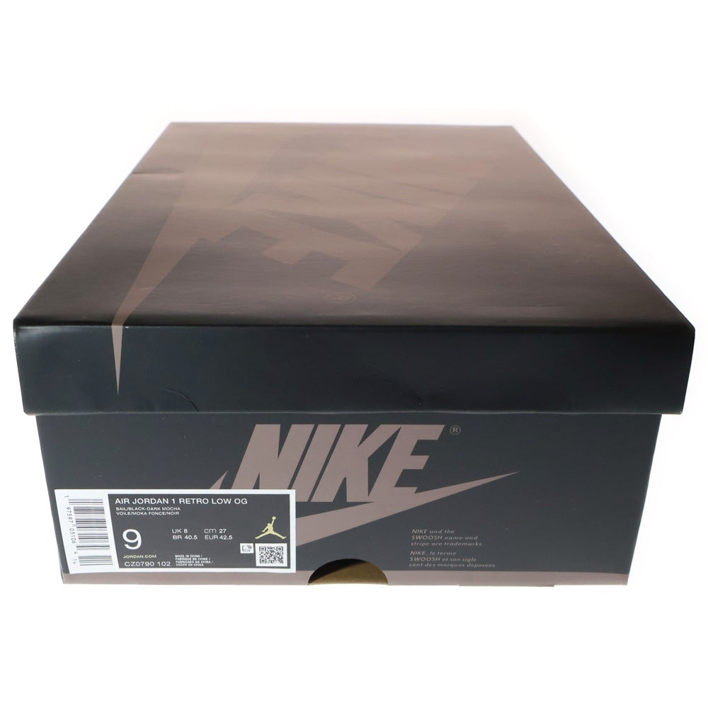 NIKE(ナイキ) AirJordan1 Retro Low OG Mocha ナイキ エアジョーダン1 レトロ モカ ローカットスニーカー ブラック/ブラウン US9/27cm CZ0790-102