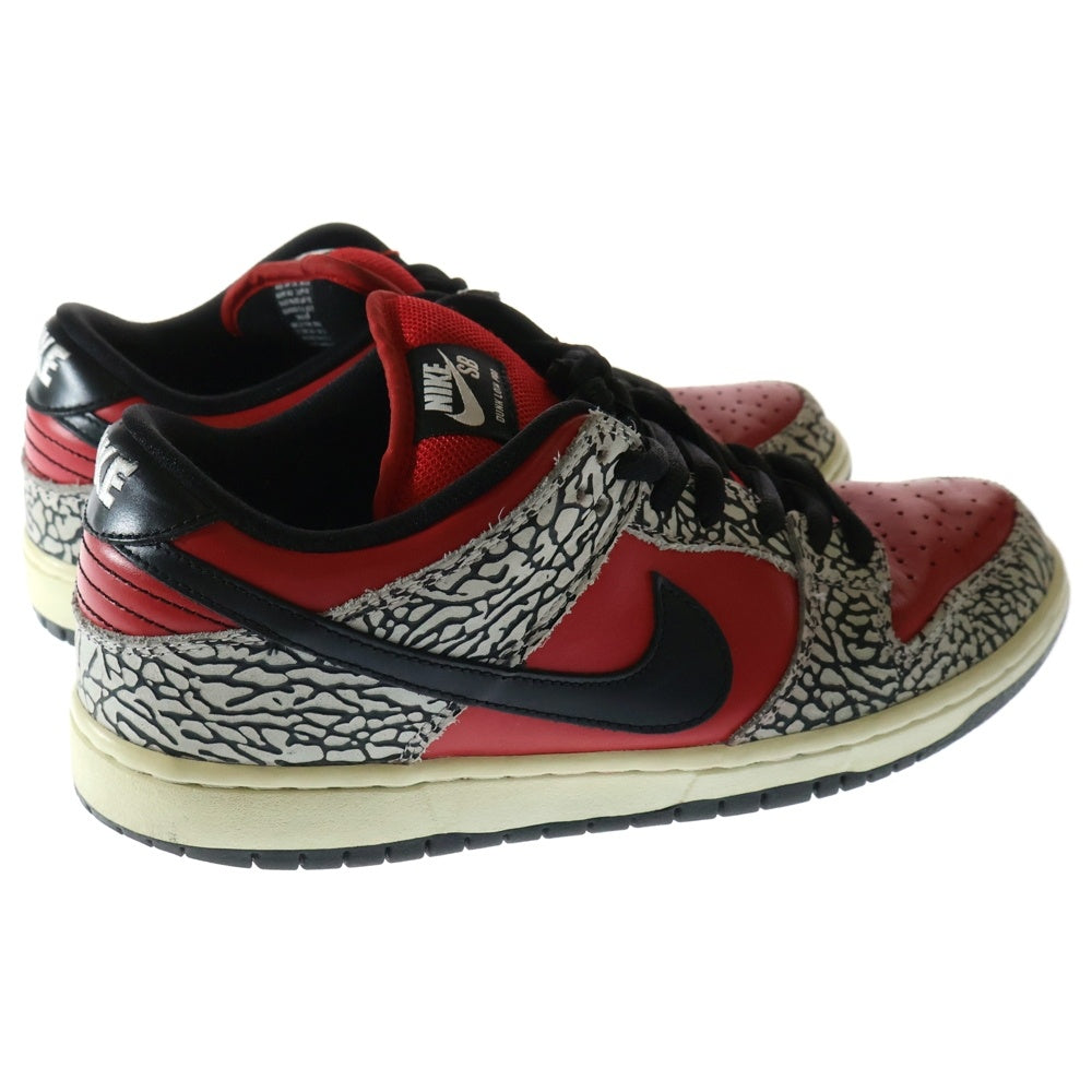 NIKE SB(ナイキエスビー) 【観賞用 2012年製】12SS ×SUPREME DUNK LOW PREMIUM SB ×シュプリーム ダンク セメント ローカットスニーカー レッド US9/27.0cm 313170-600