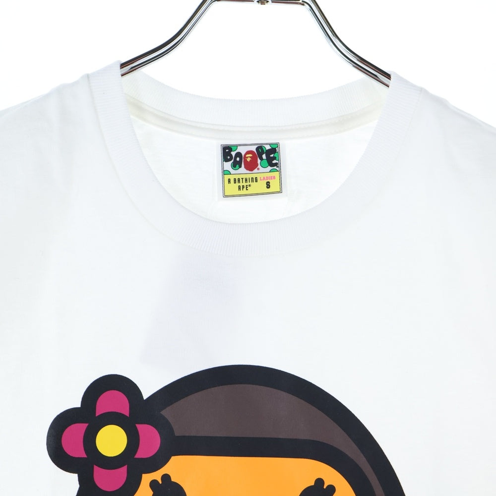 A BATHING APE(アベイシングエイプ) BIG BABY LISA TEE ビッグベイビーリサ フロンプリント クルーネック半袖Tシャツカットソー ホワイト 002TEK802114L