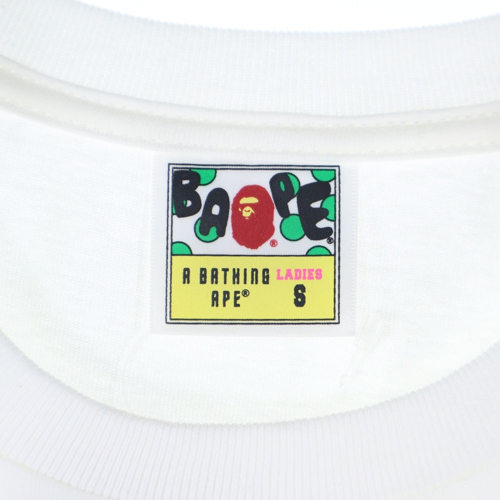 A BATHING APE(アベイシングエイプ) BIG BABY LISA TEE ビッグベイビーリサ フロンプリント クルーネック半袖Tシャツカットソー ホワイト 002TEK802114L