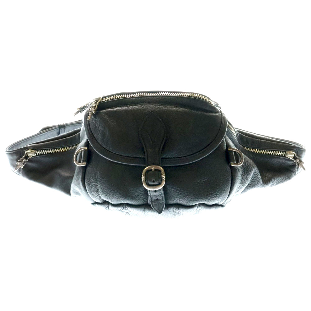 CHROME HEARTS(クロムハーツ) #1 SNAT PACK スナットパック ダガージップ ガンスリンガーベルト レザーウエストバッグ ブラック BCA378