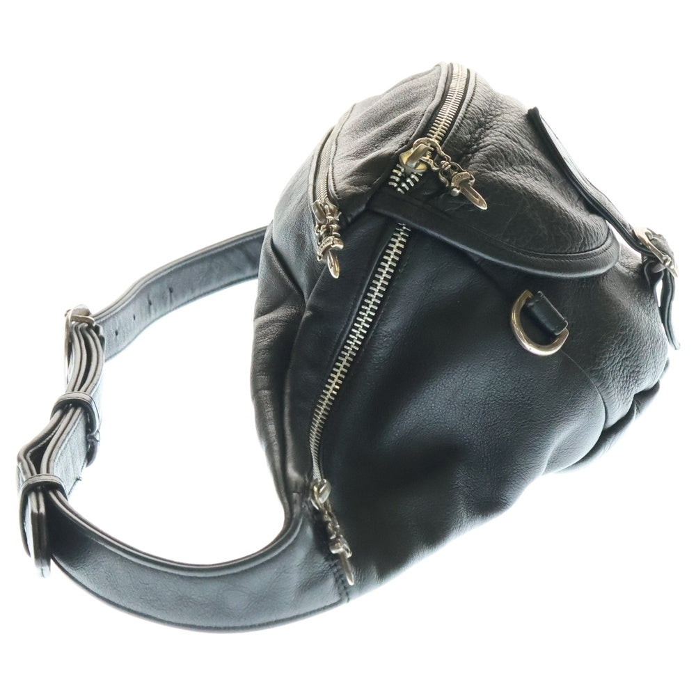 CHROME HEARTS(クロムハーツ) #1 SNAT PACK スナットパック ダガージップ ガンスリンガーベルト レザーウエストバッグ ブラック BCA378