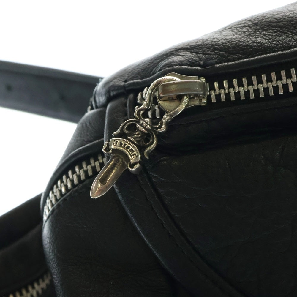 CHROME HEARTS(クロムハーツ) #1 SNAT PACK スナットパック ダガージップ ガンスリンガーベルト レザーウエストバッグ ブラック BCA378