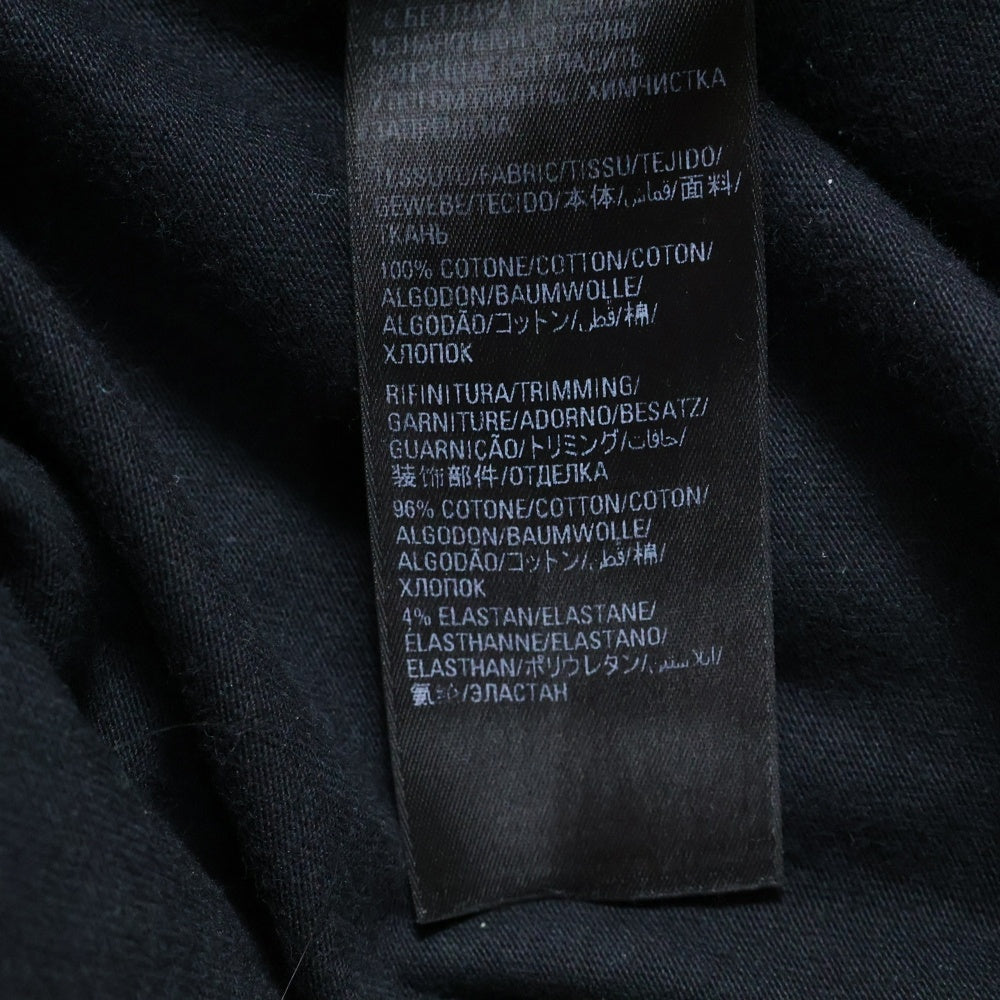 BALENCIAGA(バレンシアガ) Food Holiday Two Piece Long Sleeved Shirt WFPロゴフロントプリント オーバーサイズ クルーネック長袖Tシャツカットソー ブラック