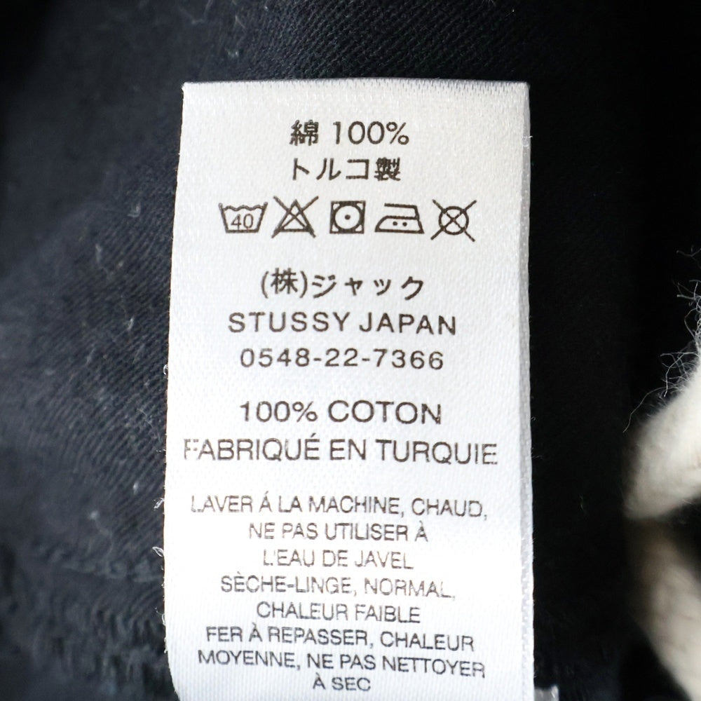 STUSSY(ステューシー) Airbrush Icon Beach Pant フロントプリント コットンパンツ ブラック 116622