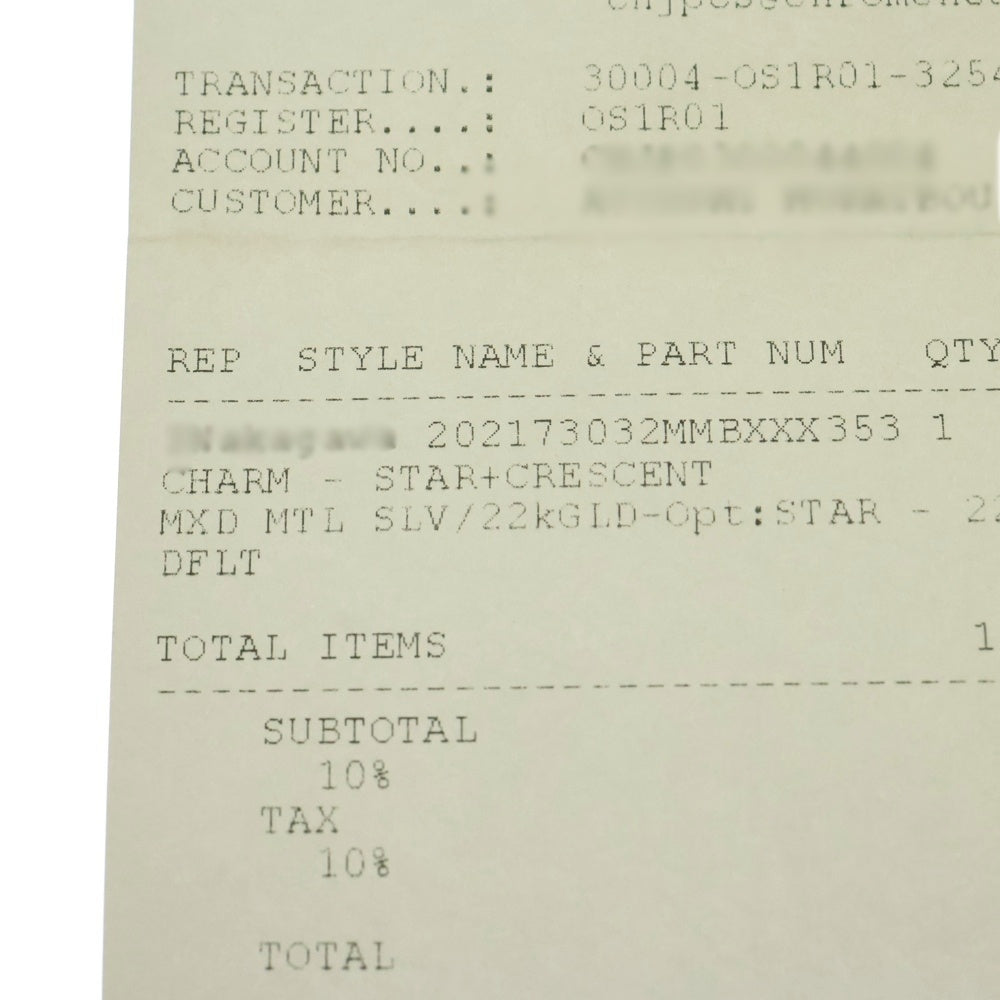 CHROME HEARTS(クロムハーツ) STAR CRESCENT スタークレセント シルバーゴールドコンビ ネックレストップ