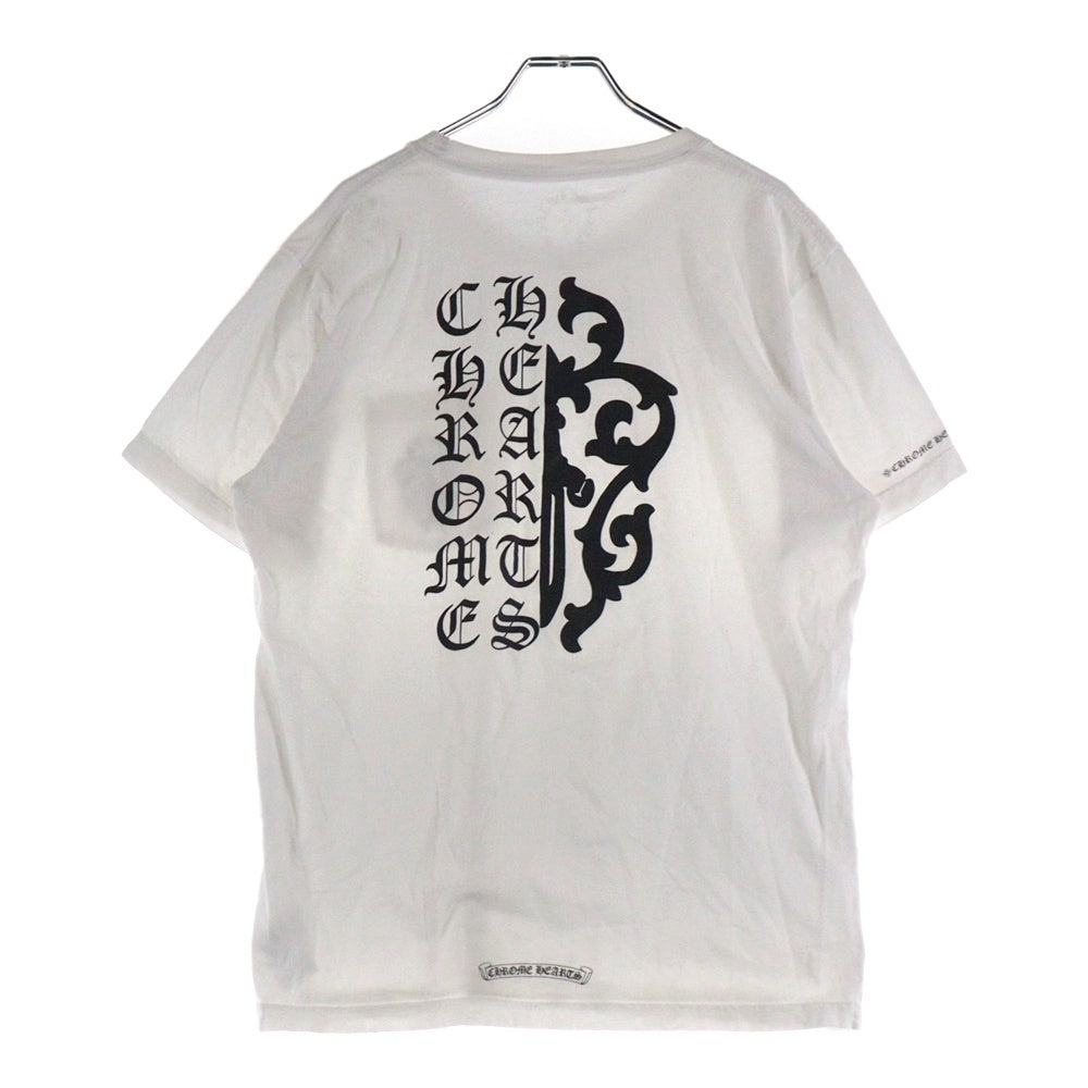 CHROME HEARTS(クロムハーツ) スプリットヴァインダガープリント クルーネック半袖Tシャツカットソー ホワイト