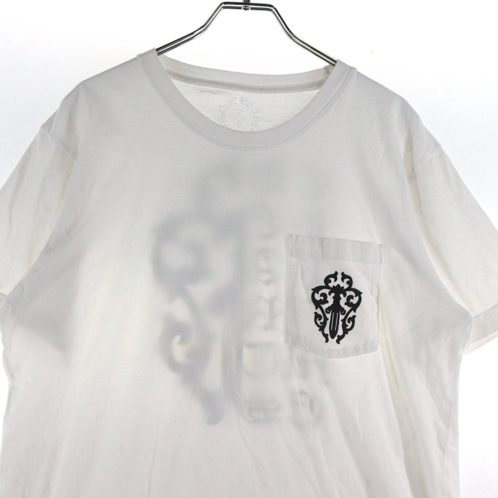 CHROME HEARTS(クロムハーツ) スプリットヴァインダガープリント クルーネック半袖Tシャツカットソー ホワイト