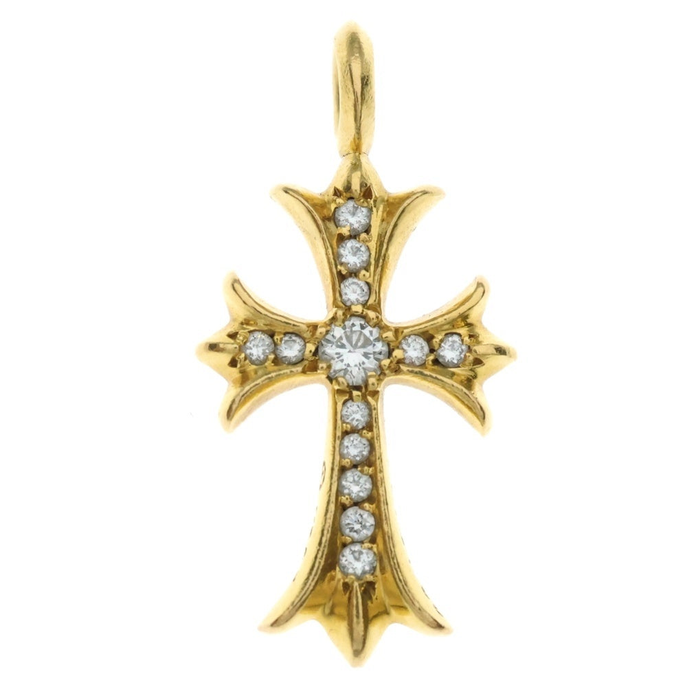 CHROME HEARTS(クロムハーツ) 22K TNY CRSF P/DIA タイニーファットクロス PAVEダイヤ ペンダントトップ ゴールド BCA033