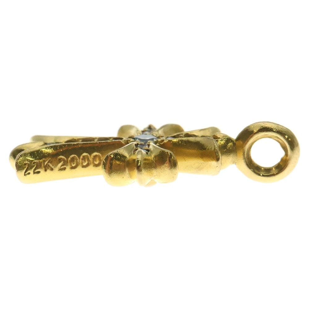 CHROME HEARTS(クロムハーツ) 22K TNY CRSF P/DIA タイニーファットクロス PAVEダイヤ ペンダントトップ ゴールド BCA033