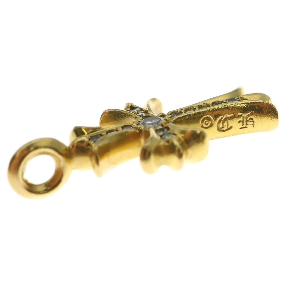 CHROME HEARTS(クロムハーツ) 22K TNY CRSF P/DIA タイニーファットクロス PAVEダイヤ ペンダントトップ ゴールド BCA033