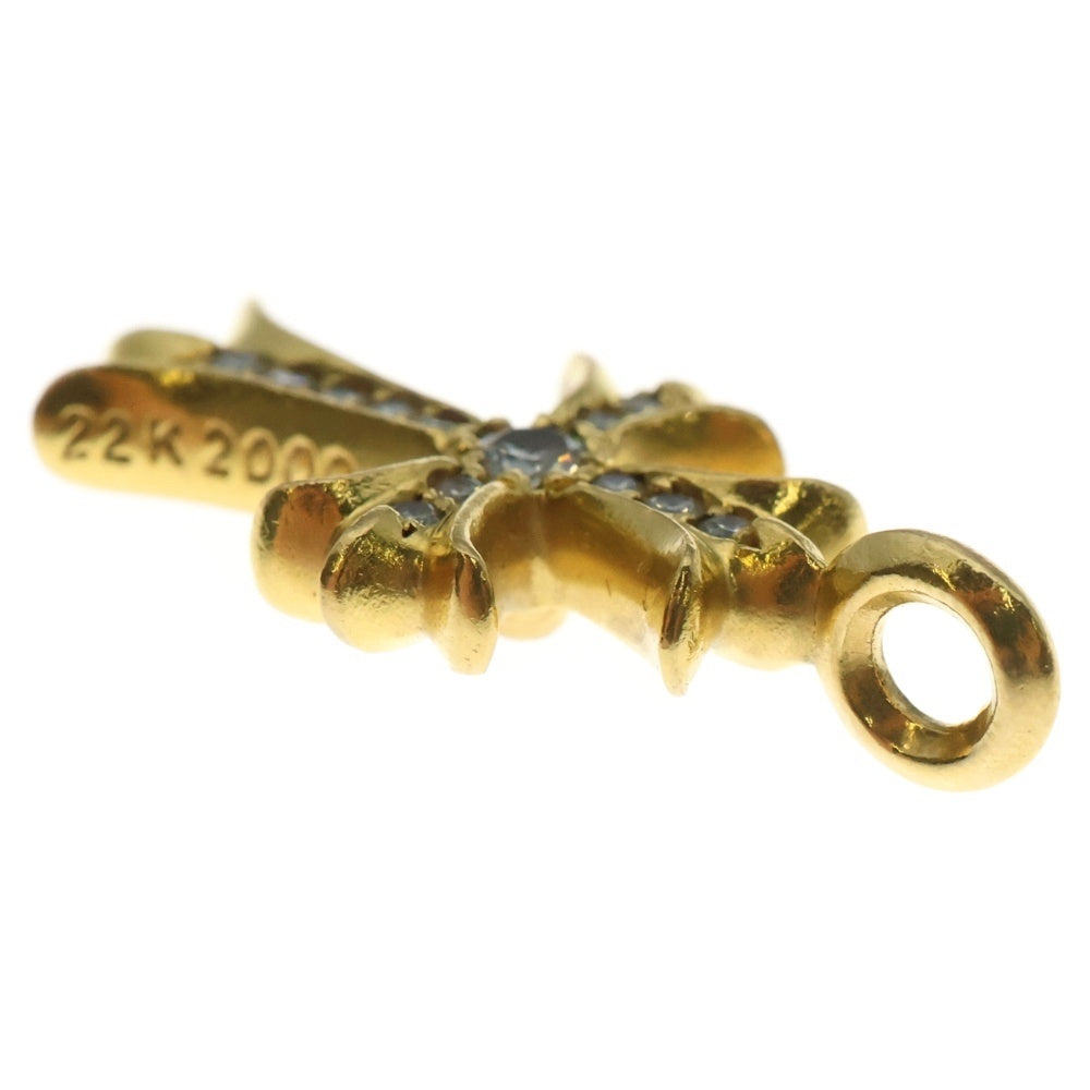 CHROME HEARTS(クロムハーツ) 22K TNY CRSF P/DIA タイニーファットクロス PAVEダイヤ ペンダントトップ ゴールド BCA033