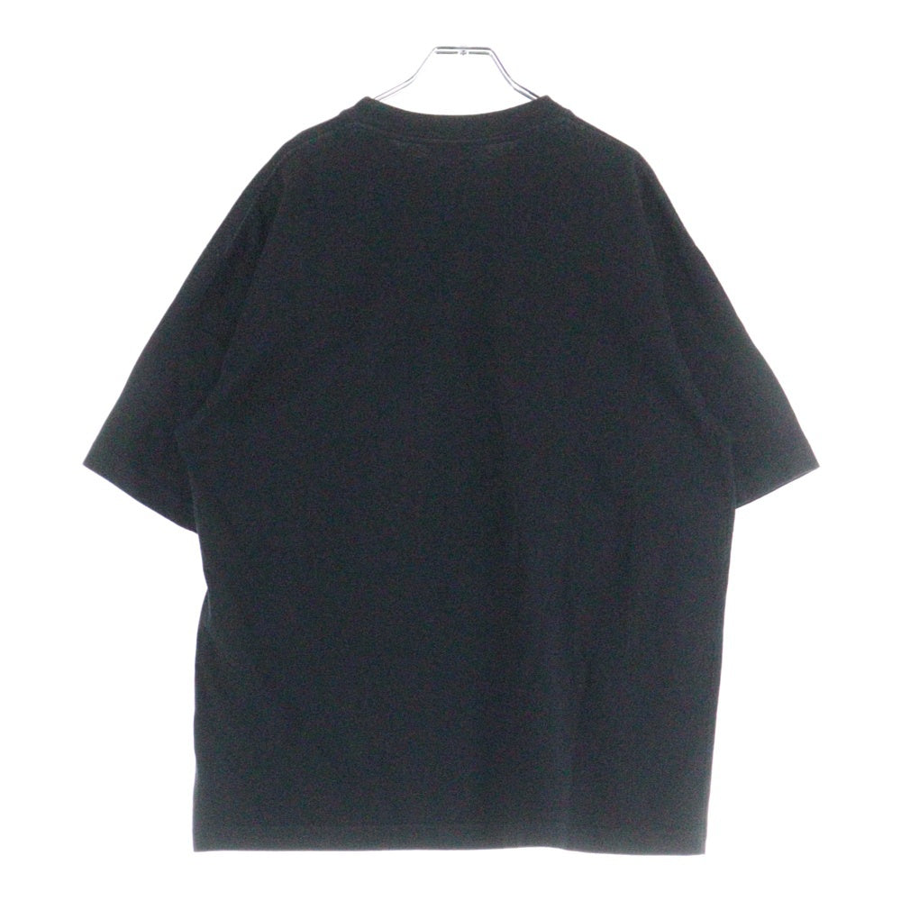 BALENCIAGA(バレンシアガ) 20SS REAL BALENCIAGA MEDIUM FIT リアルバレンシアガ モデルプリント ロゴプリントクルーネック半袖Tシャツカットソー ブラック