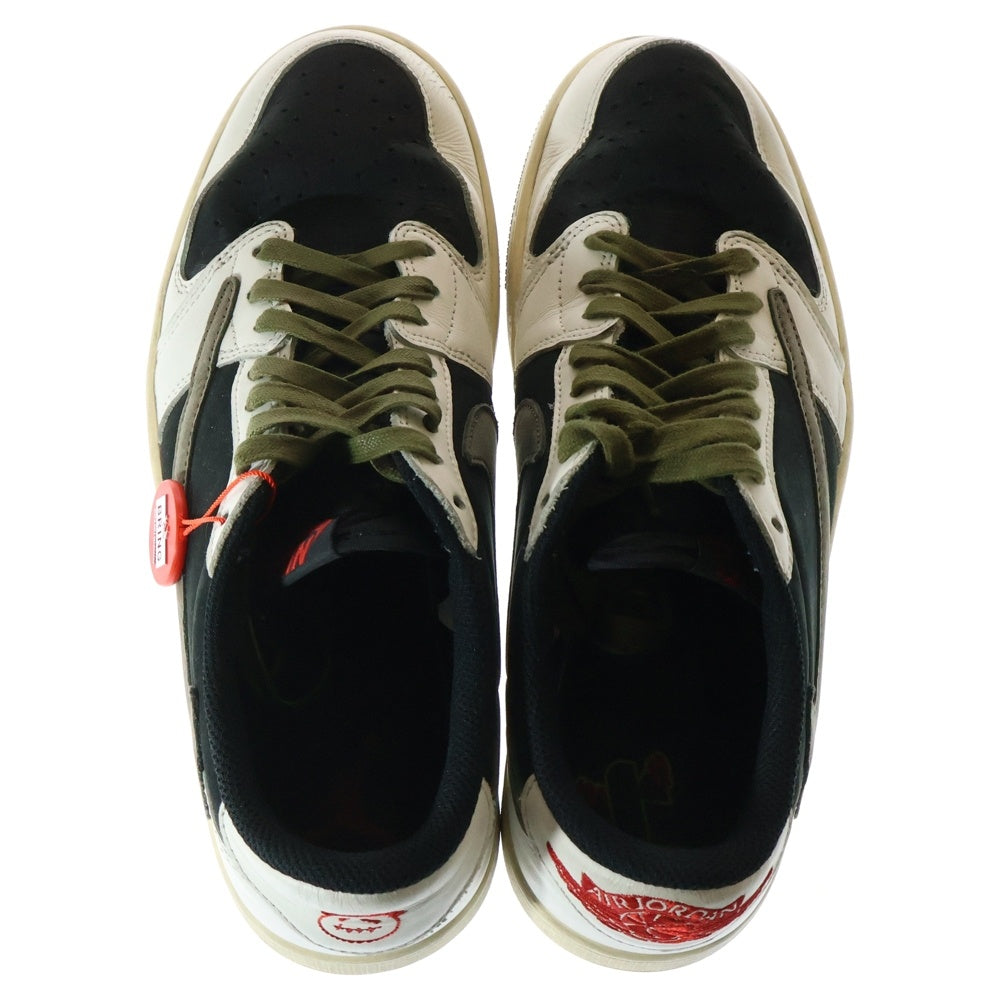 NIKE(ナイキ) ×TRAVIS SCOTT WMNS AIR JORDAN 1 LOW OG MEDIUM OLIVE トラヴィススコット ウィメンズ エアジョーダン1 ローカットスニーカー オリーブ US10/27cm DZ4137-106